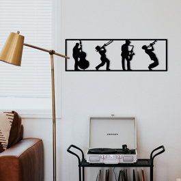 Wallity Faraza Escultura de Pared de Metal Negra